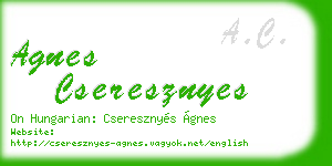 agnes cseresznyes business card