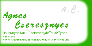 agnes cseresznyes business card